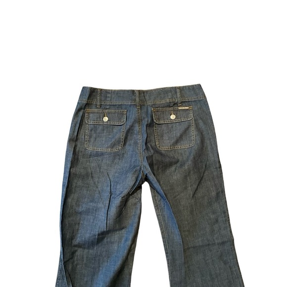 Michael Kors Trouser Pant Women's Size 10 Black Bootcut Leg Mid-Rise Polyester - Picture 3 of 7